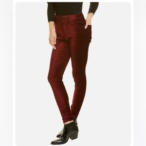 Fidelity Denim Luna Velveteen High Waisted Velvet Jeans Sz 31 in Vamp